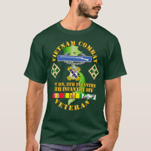 Vietnam Combat Infantry Veteran w 1st Bn 8th Inf 4 T Shirt