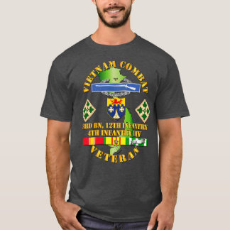 Vietnam Combat Infantry Veteran w 3rd Bn 12:e Inf T Shirt
