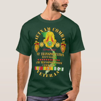 Vietnam Combat Veteran med 71st Transportation Bn  T Shirt