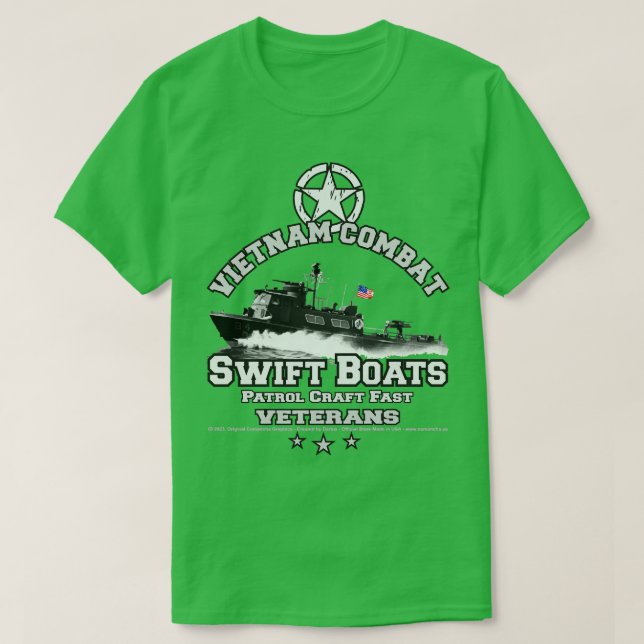 Vietnam Combat Veteran PCF Swift Boat T Shirt (Design framsida)