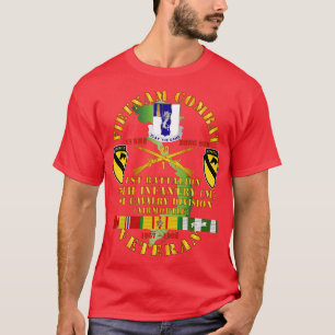Vietnam Combat Veteran w 1st Bn 50th Inf 1st Cav D T Shirt