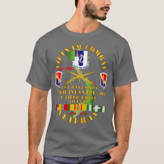 Vietnam Combat Veteran w 1st Bn 50th Inf I Fält T Shirt