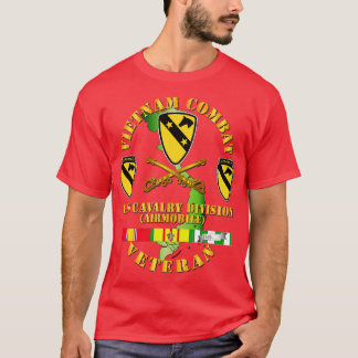 Vietnam Combat Veteran w 1st Cav DUI T Shirt