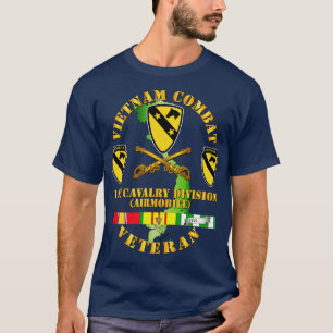 Vietnam Combat Veteran w 1st Cav DUI T Shirt