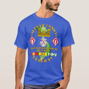 Vietnam Combat Veteran w 20:e Ingenjör Brigade SSI T Shirt