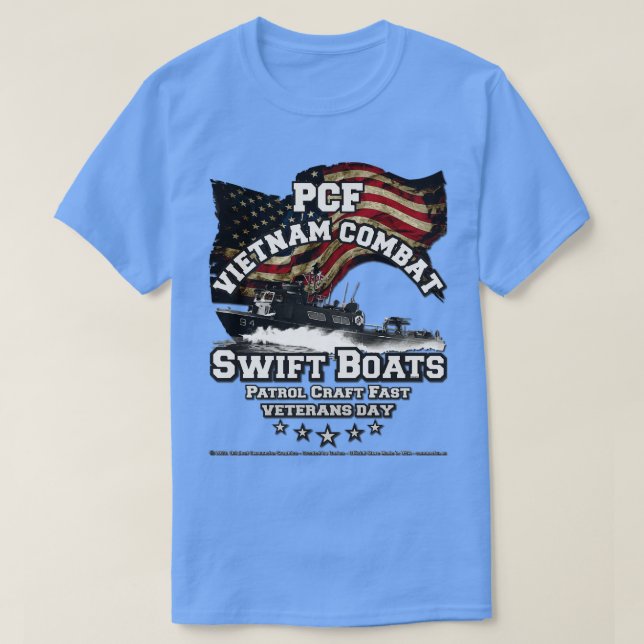 Vietnam Compat PCF Boats veteraner T Shirt (Design framsida)