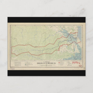 Vietnam Demarcation Line & Demilitarized Zon 1957 Vykort