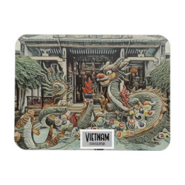 Vietnam Dragon Temple, Anpassade Date Magnet