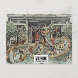 Vietnam Dragon Temple, Anpassade Date Vykort