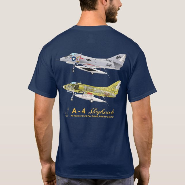 Vietnam Era A-4 Skyhawk Landing T Shirt (Baksida)