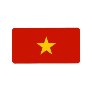 Vietnam flagga adressetikett