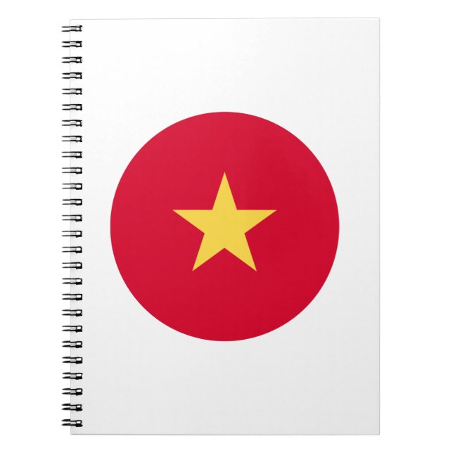 Vietnam Flagga Anteckningsbok (Framsidan)