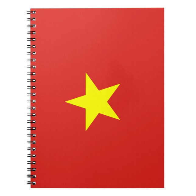 Vietnam flagga anteckningsbok med spiral (Framsidan)