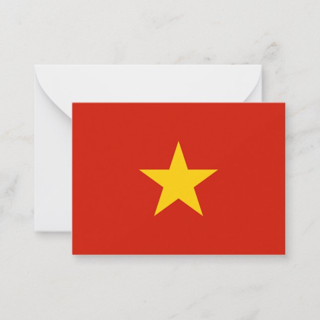 Vietnam flagga anteckningskort (Framsida)