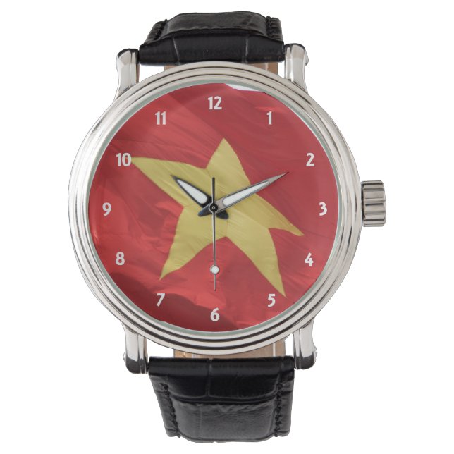 vietnam flagga armbandsur (Framsida)