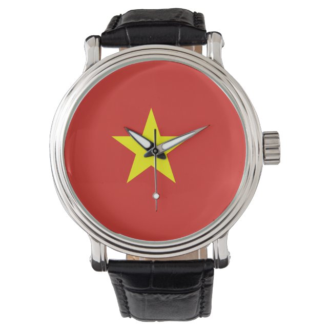 Vietnam flagga armbandsur (Framsida)