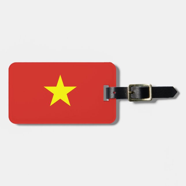 Vietnam flagga bagagebricka (Horisontell Framsida)