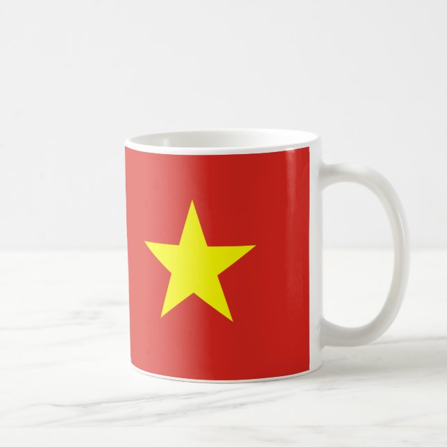 Vietnam Flagga Ceramic Coffee Mugg (Höger)