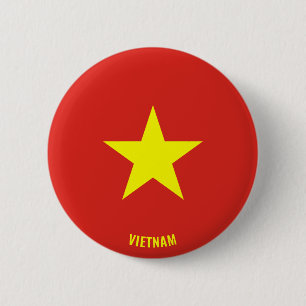 Vietnam Flagga Charming Patriotic Knapp