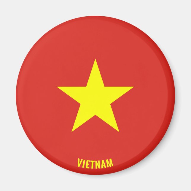 Vietnam Flagga Charming Patriotic Magnet (Framsidan)