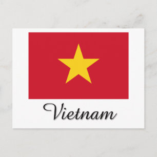 Vietnam Flagga Design Vykort
