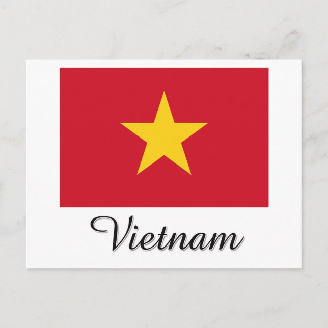 Vietnam Flagga Design Vykort (Framsida)