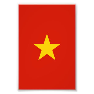 Vietnam flagga fototryck
