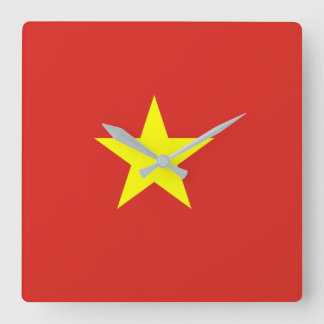 Vietnam flagga fyrkantig klocka