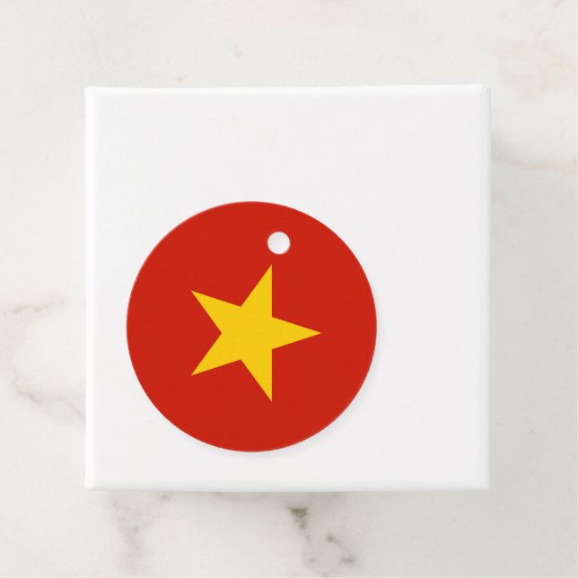 Vietnam flagga gåvor etiketter (På plats)