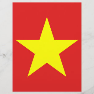 Vietnam Flagga Gult Star Letterhead