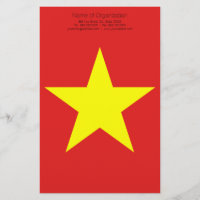 Vietnam Flagga Gult Star personlig Stationery