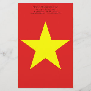 Vietnam Flagga Gult Star personlig Stationery Brevpapper