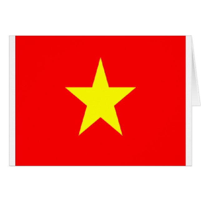 vietnam flagga hälsningskort (Framsidan Horizontal)