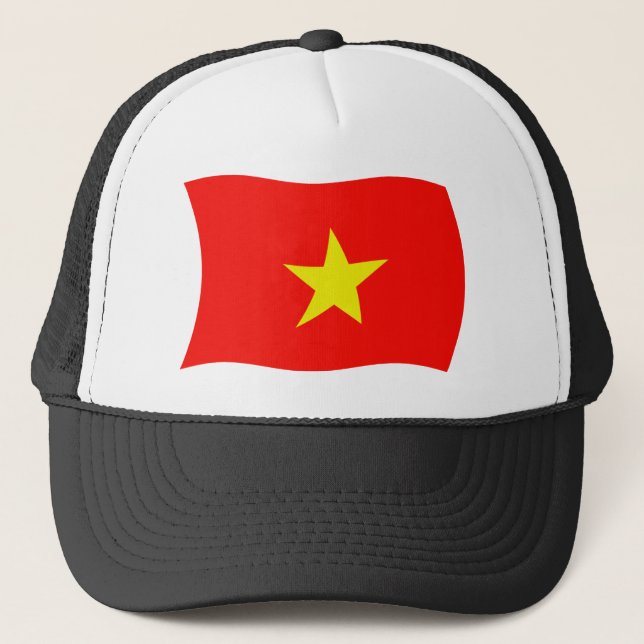 Vietnam Flagga Hat Truckerkeps (Framsida)