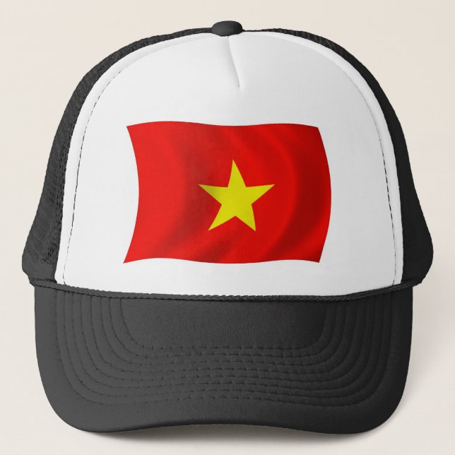 Vietnam Flagga Hatt Keps (Framsida)
