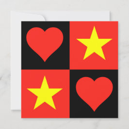 Vietnam Flagga Heart Cute Patriotic Vietnam Kort