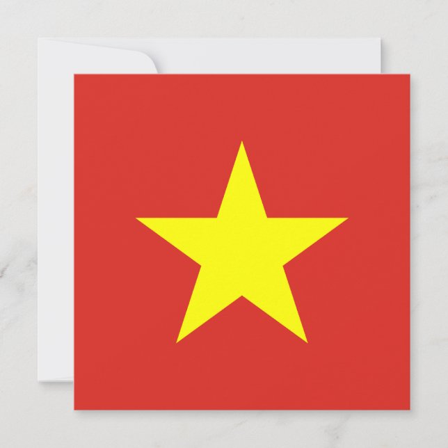 Vietnam Flagga Inbjudan (Framsida)