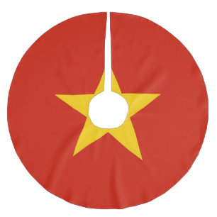 Vietnam flagga julgransmatta borstad polyester