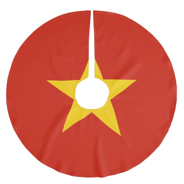 Vietnam flagga julgransmatta borstad polyester (Framsidan)