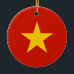 Vietnam flagga julgransprydnad keramik<br><div class="desc">En idealisk gåva till alla dem som är patriotiska i land!</div>