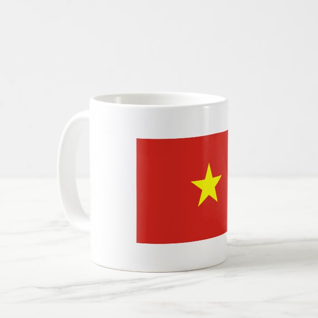 Vietnam flagga kaffemugg (Framsida vänster)