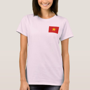 Vietnam flagga + KartaT-tröja Tröja