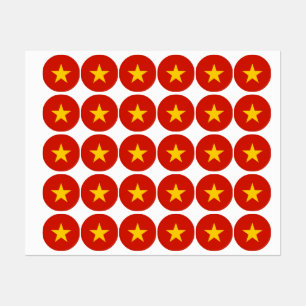 Vietnam flagga klistermärke