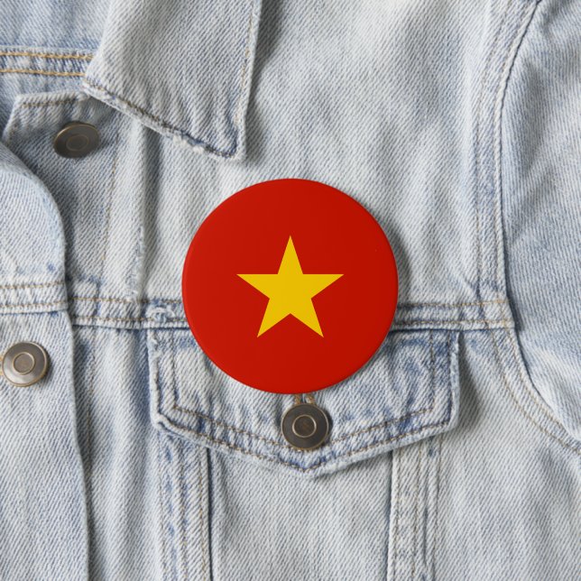 Vietnam flagga knapp (In Situ)