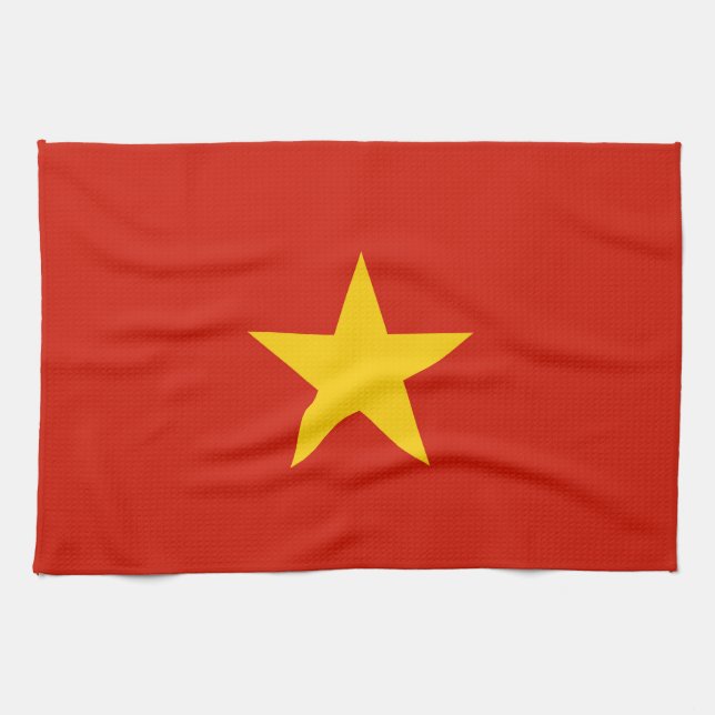 Vietnam flagga kökshandduk (Horisontell)