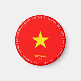 Vietnam Flagga Magnet
