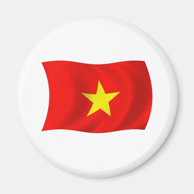 Vietnam Flagga Magnet (Framsidan)