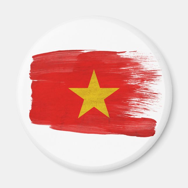 Vietnam Flagga Magnet (Framsidan)