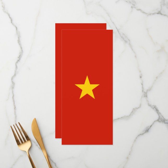 Vietnam flagga meny (Fram/Back In Situ)