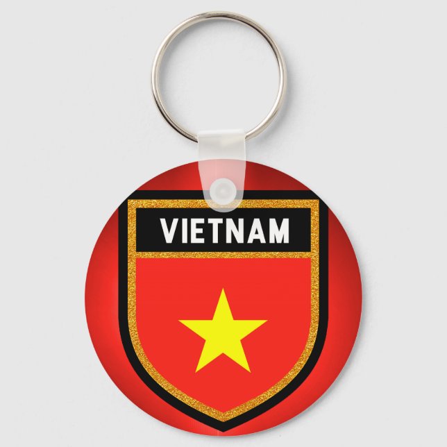 Vietnam Flagga Nyckelring (Framsida)